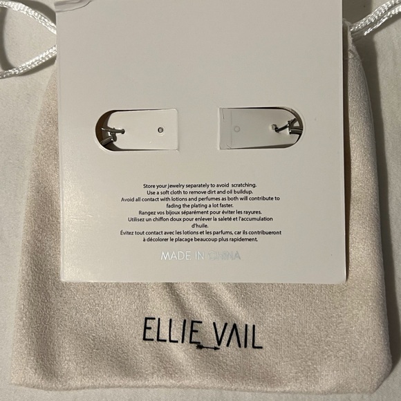 ✨NWT✨ ELLIE VAIL Laurette Medium Hoop Earrings in Silver - Picture 7 of 8